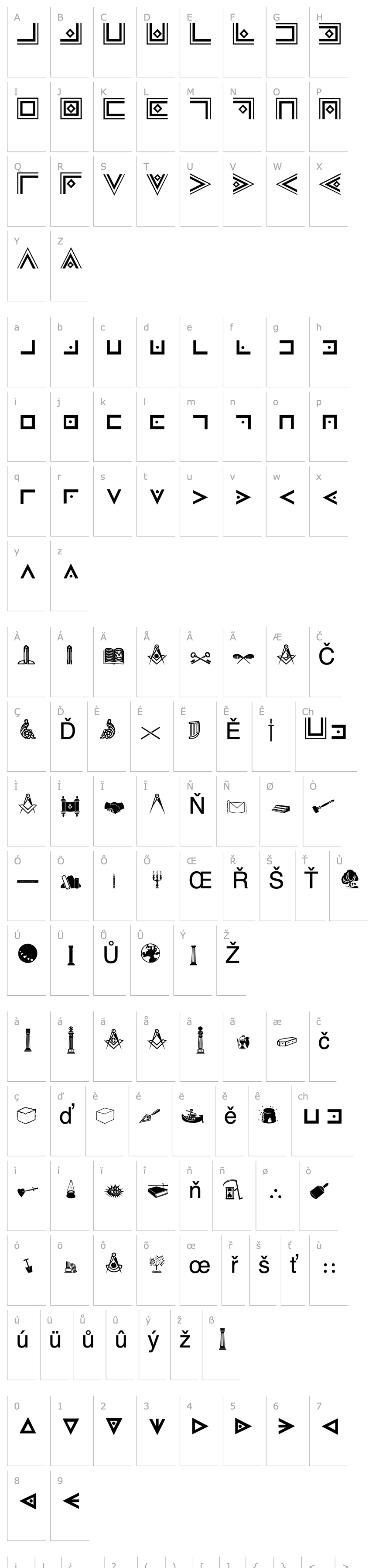 Overview Masonic Cipher & Symbols 