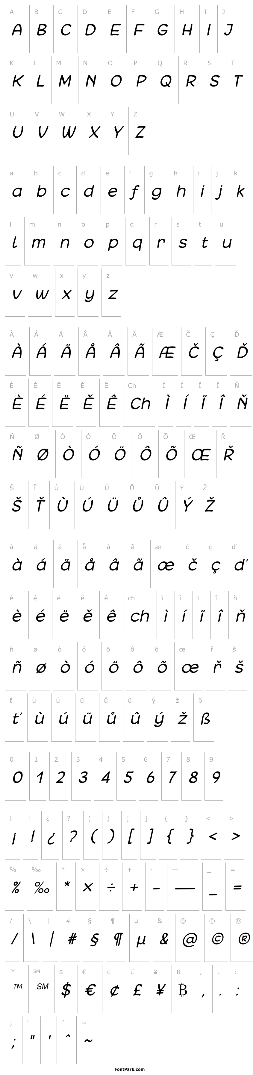Overview Matchinger Italic