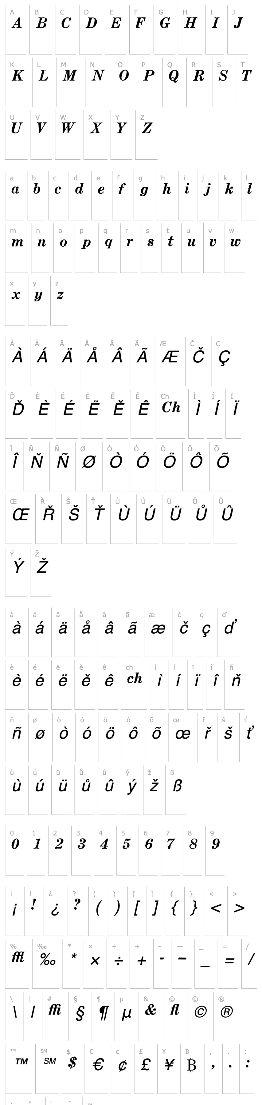 Overview Matchwood Bold Italic WF