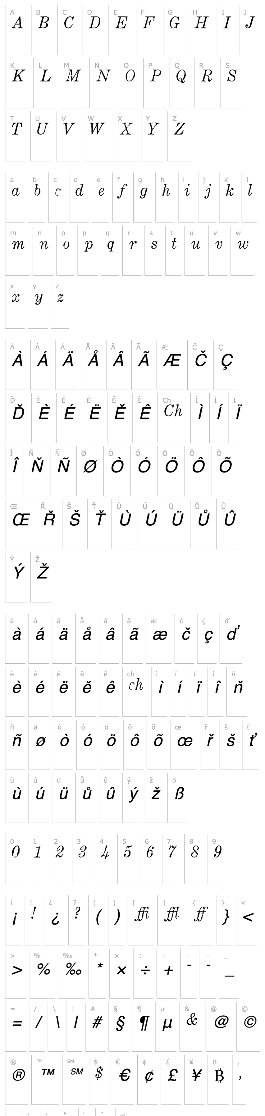 Přehled Matchwood Italic WF