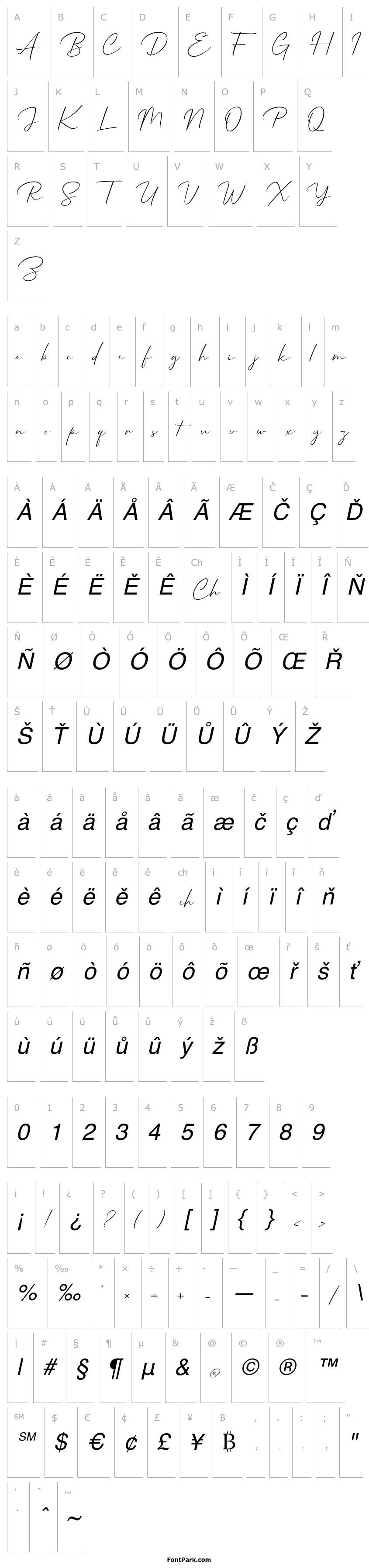 Overview Mathanifo Script Regular