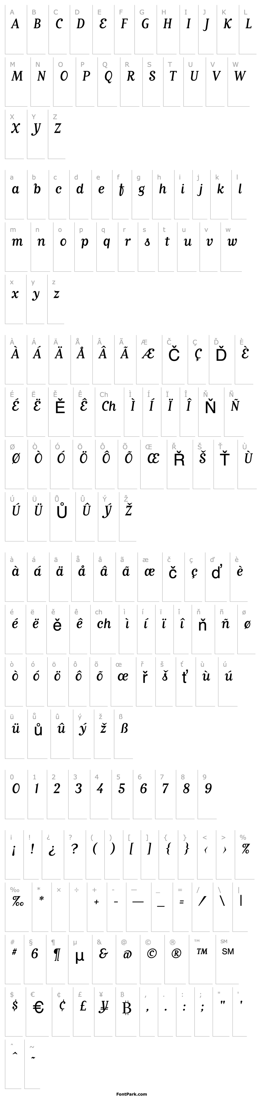 Přehled MatrixScriptRegularLining Regular