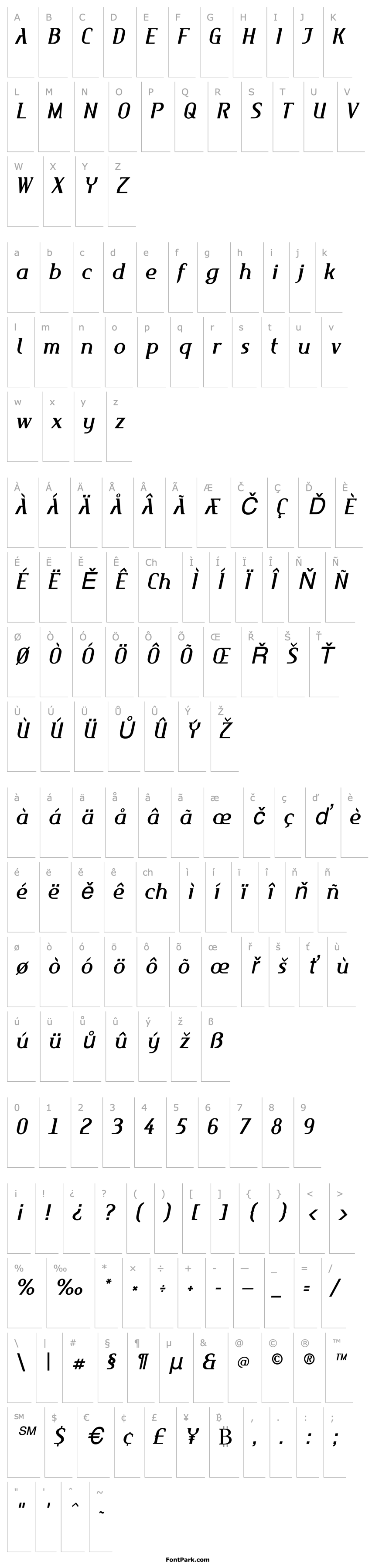 Přehled Maverick-MediumItalic