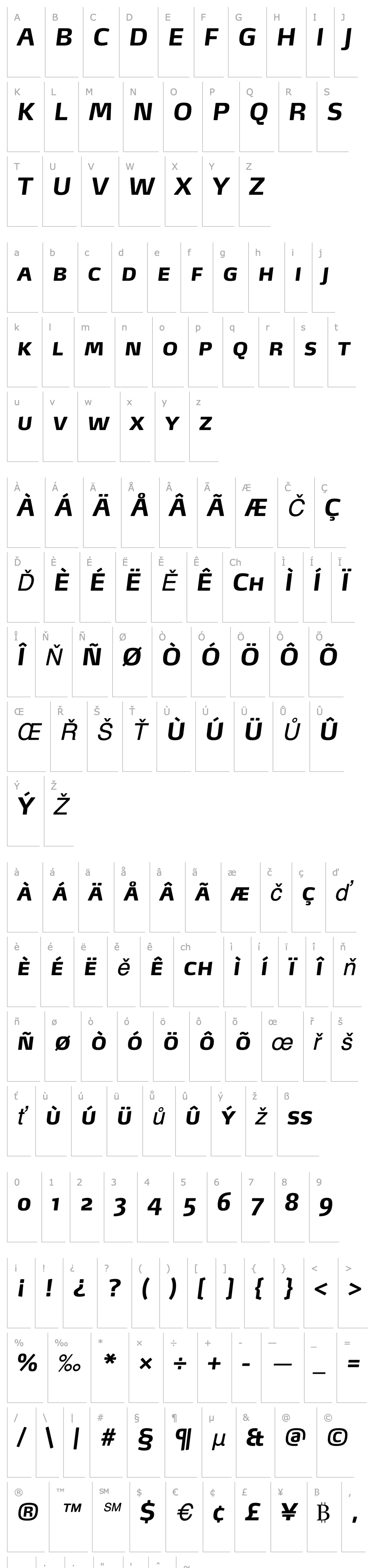 Přehled Max-BoldItalicSC