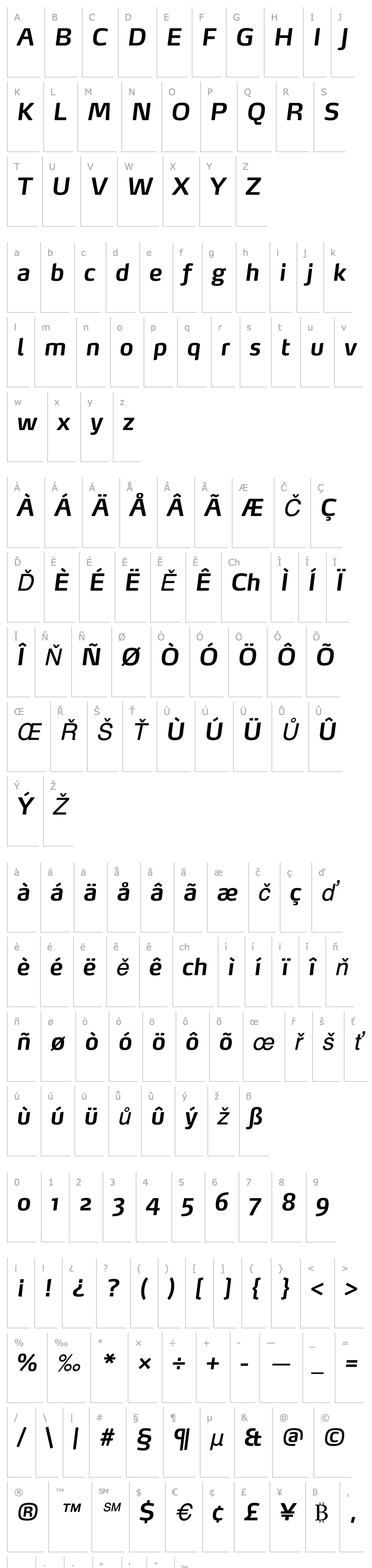 Přehled Max-SemiBoldItalic