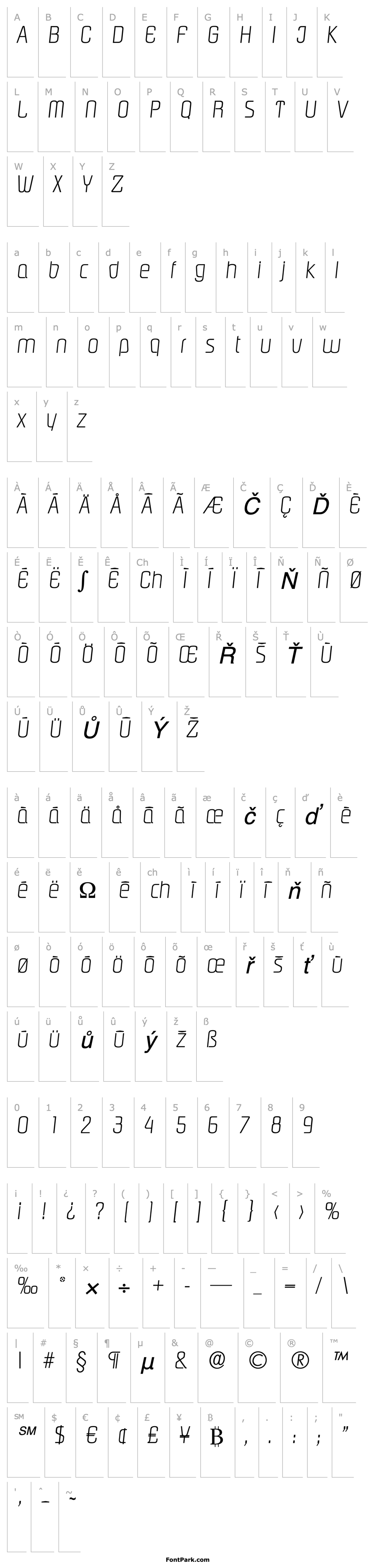 Přehled MaxBecker-ExtraLight Italic