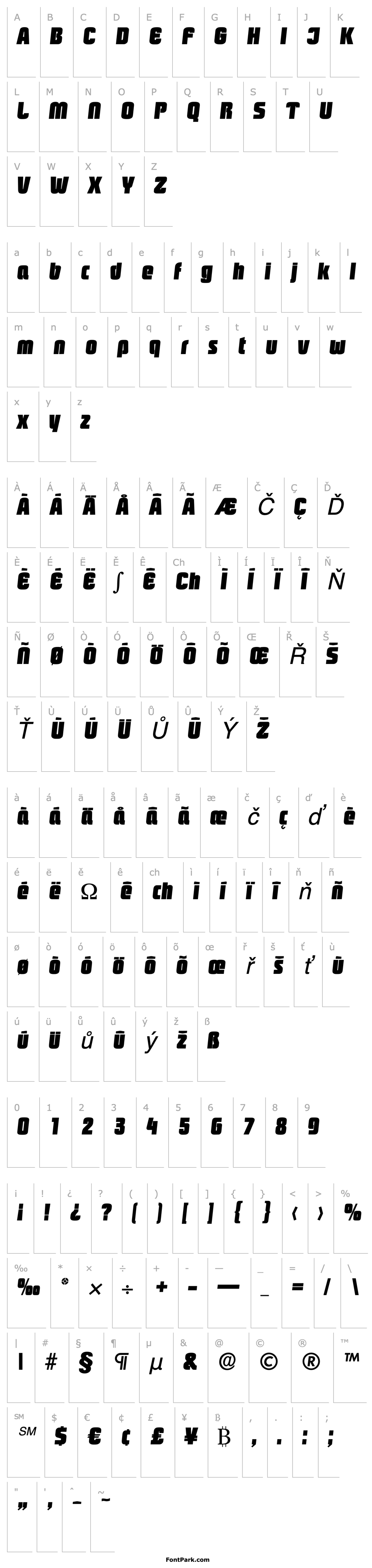 Overview MaxBecker-Heavy Italic