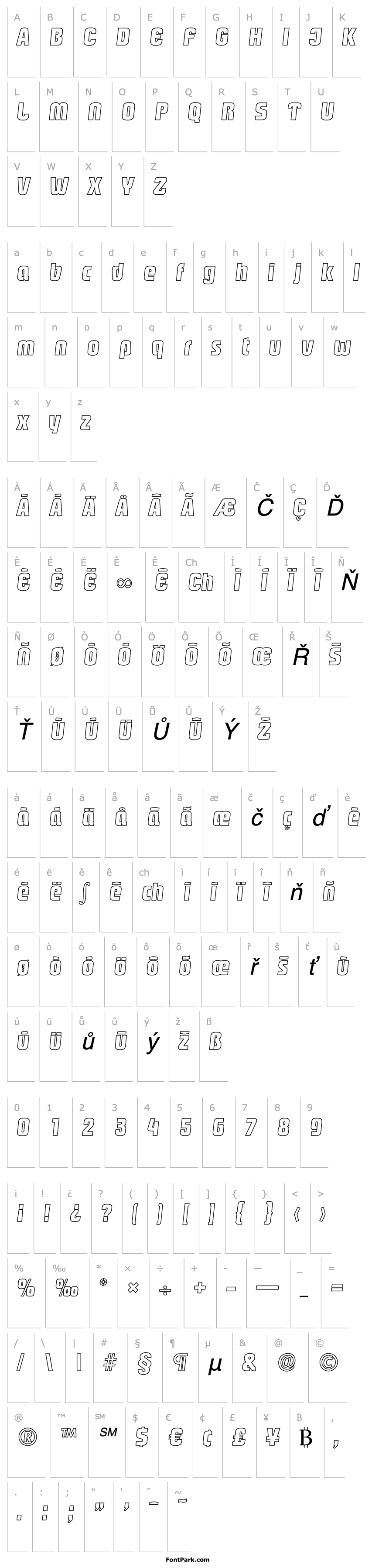 Overview MaxBeckerOutline-ExtraBold-Italic