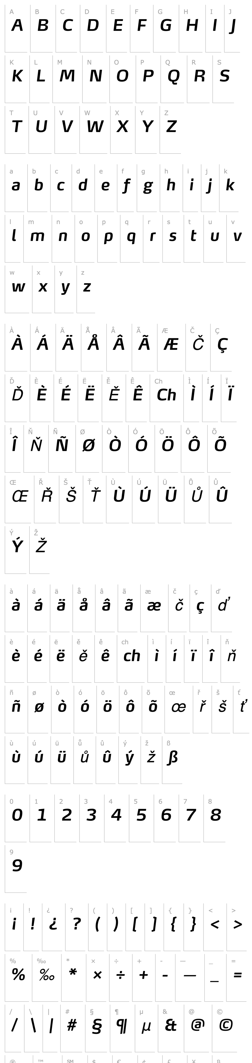 Přehled MaxTF-SemiBoldItalic