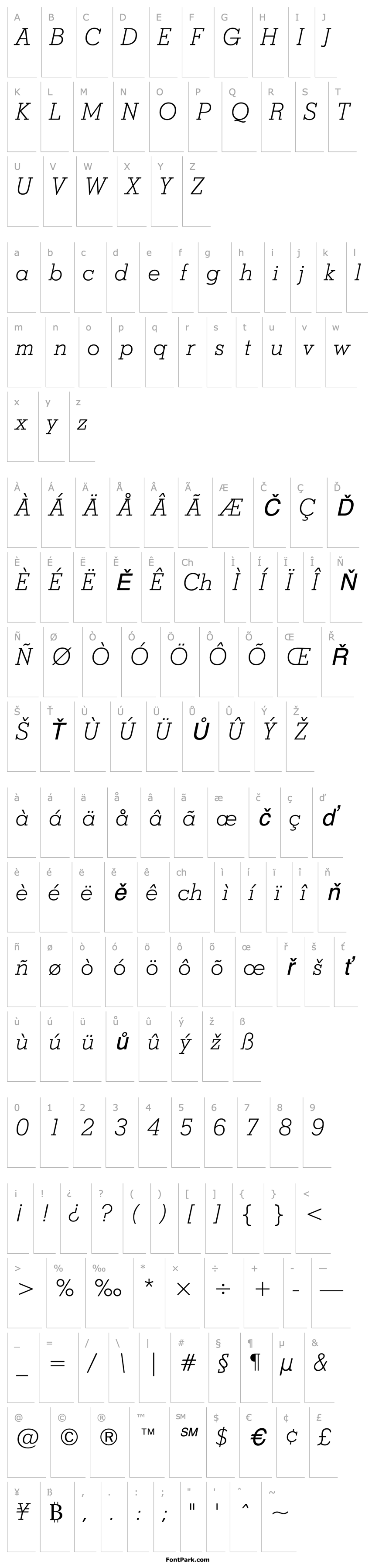 Přehled MayportLightSSK Italic