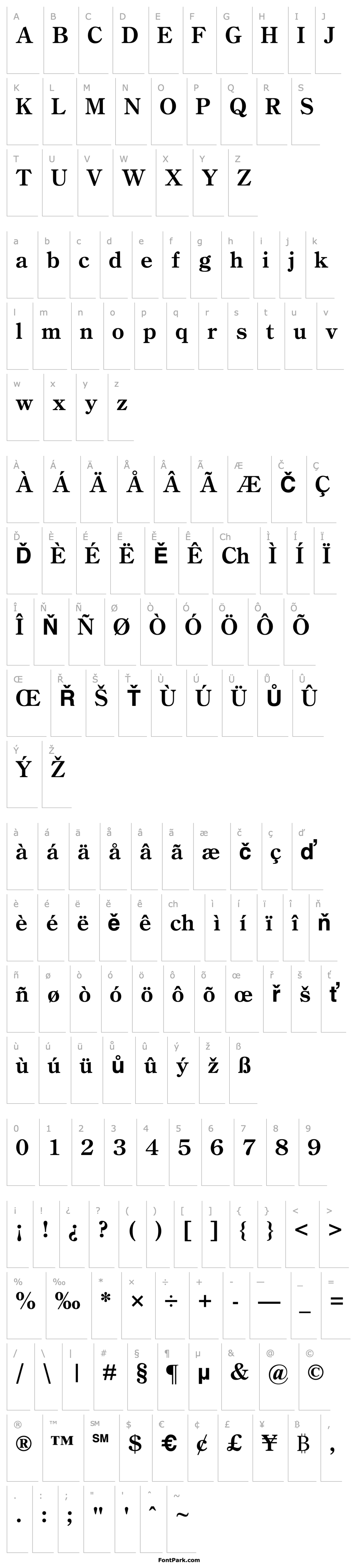 Přehled MCenturyOldStyle-Bold