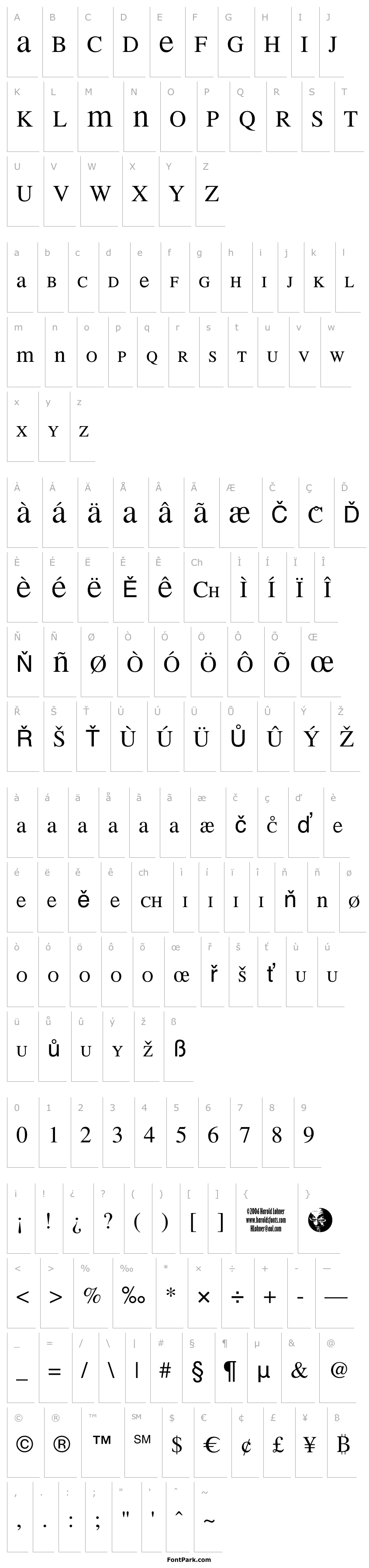 Přehled MEAN 26 Serif