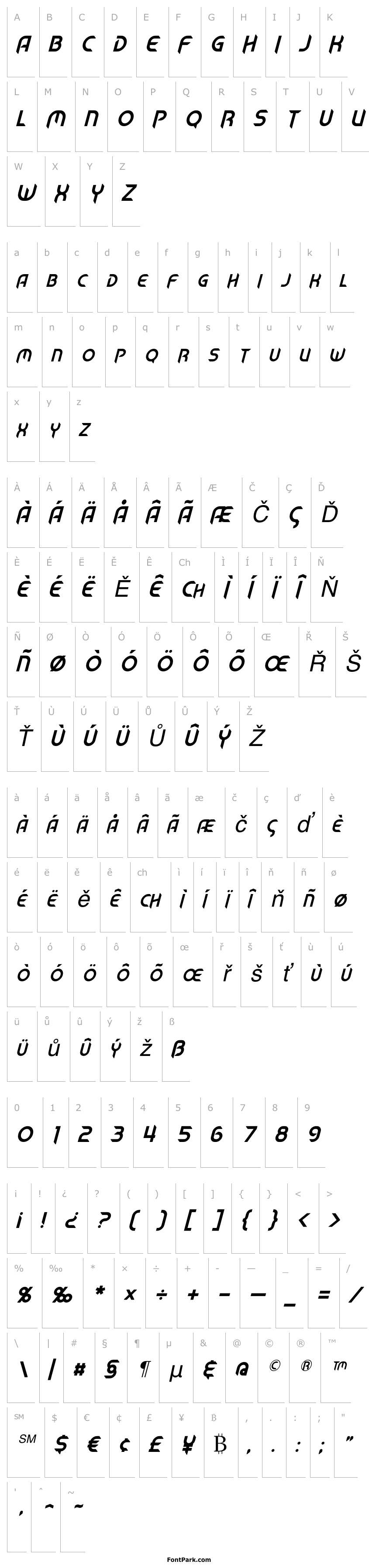 Přehled Mech Tech Italic