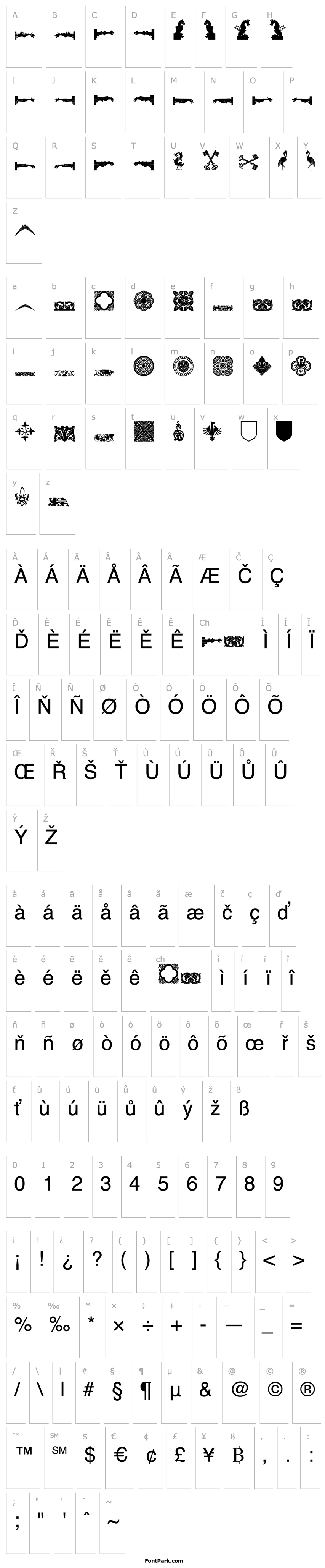 Přehled Medieval Dingbats