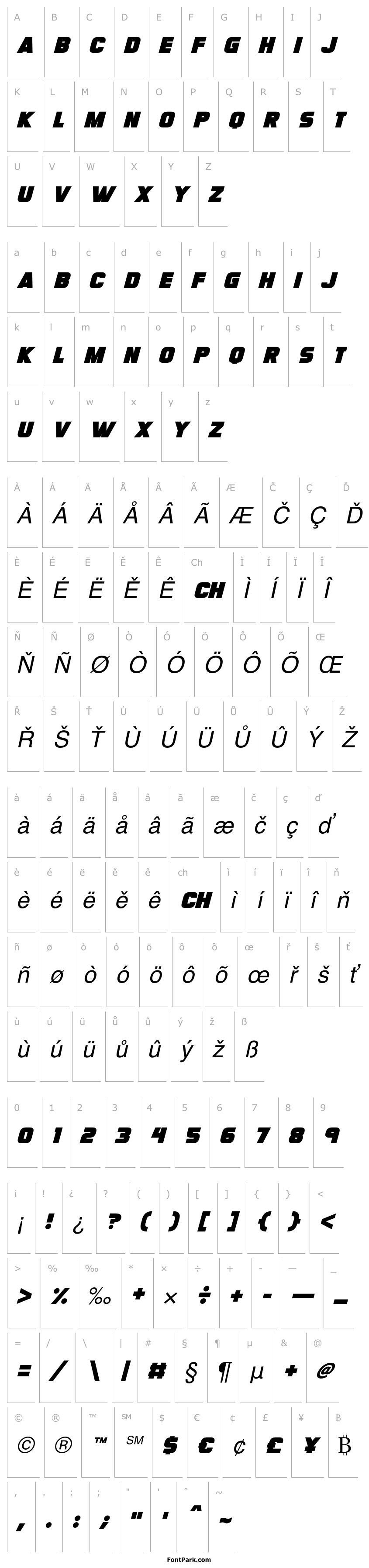 Overview Megabomb Italic