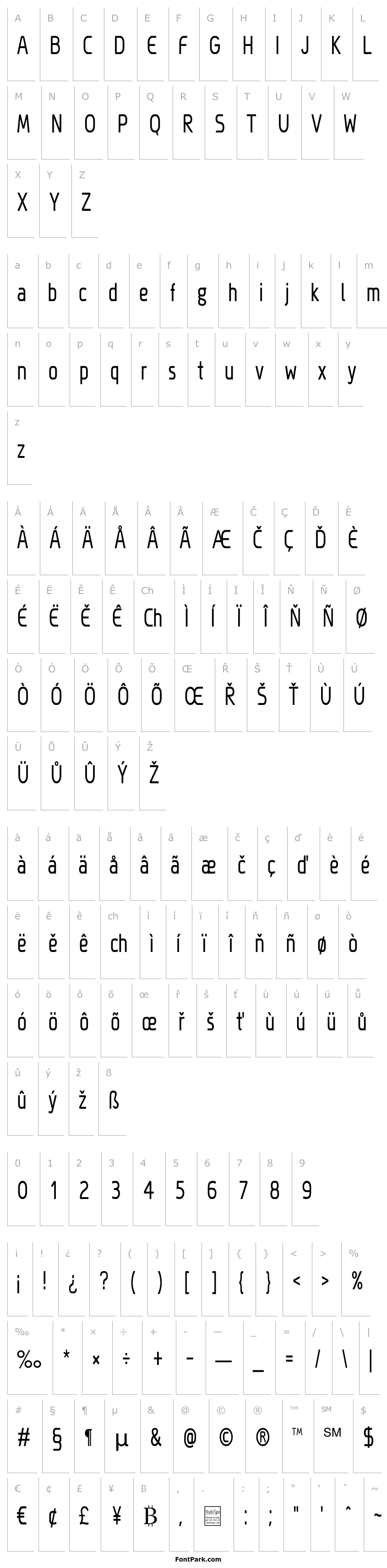 Přehled Megi Sans Narrow