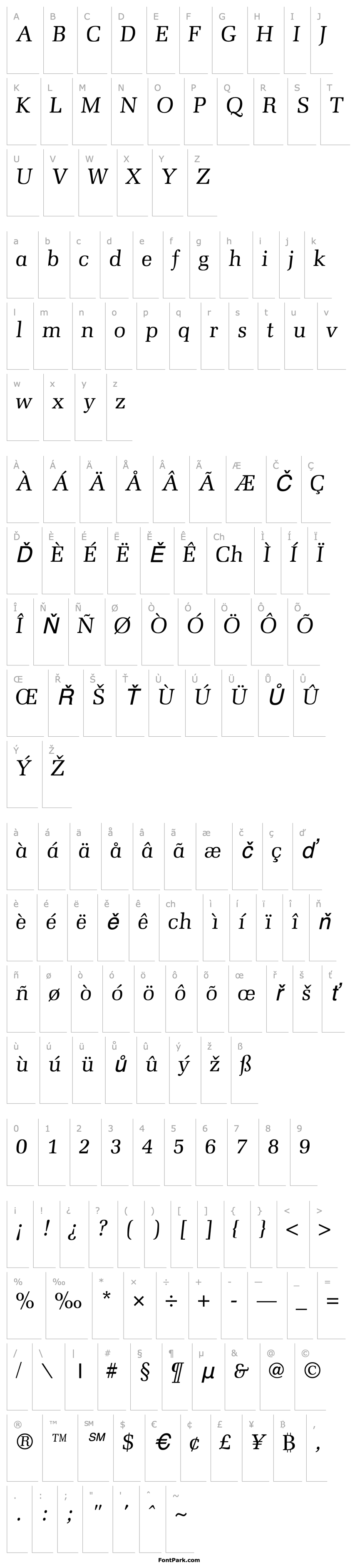 Overview Memoir Italic