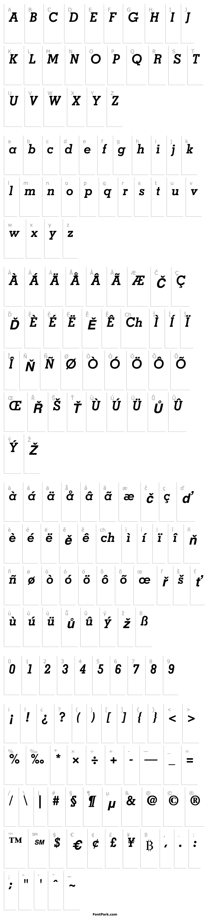 Overview Memphis-Bold Italic