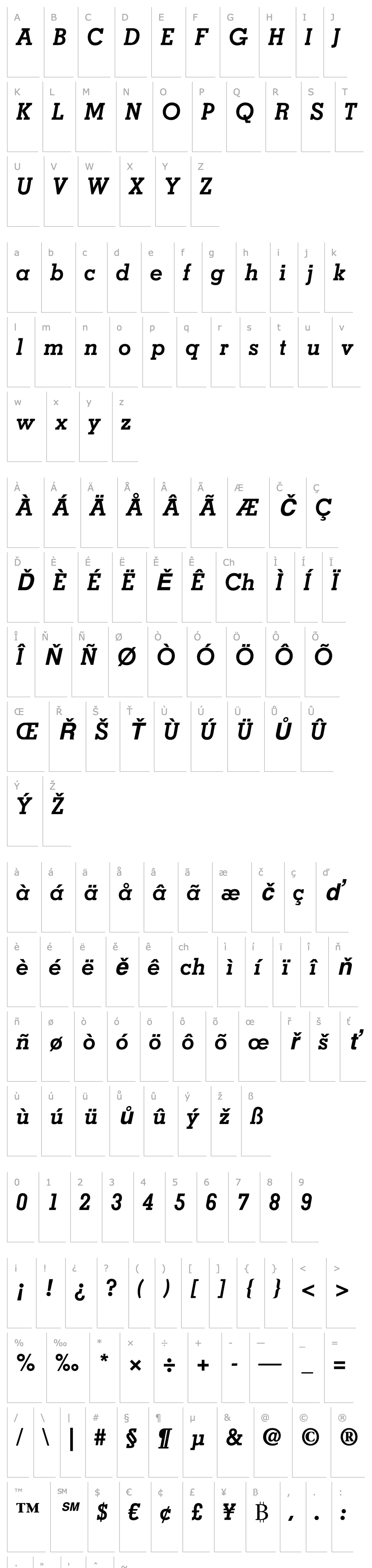 Overview Memphis LT Bold Italic