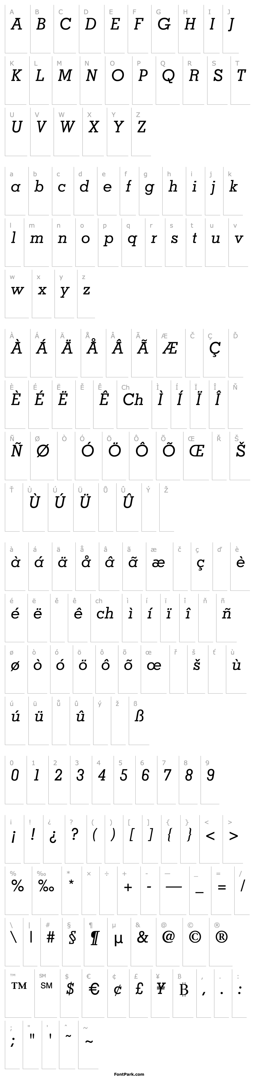 Overview Memphis-MediumItalic