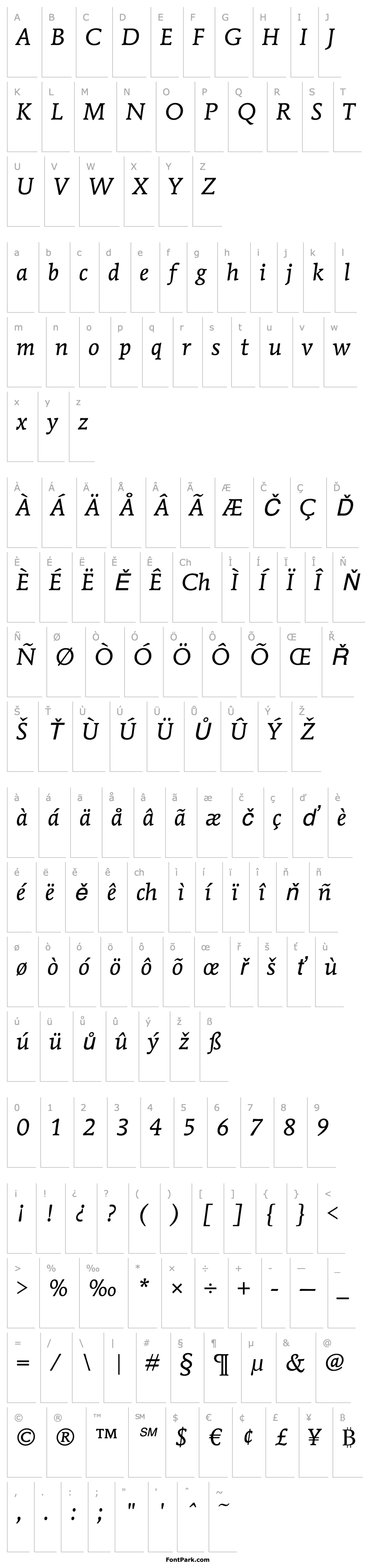 Overview Mendoza Roman ITC Book Italic