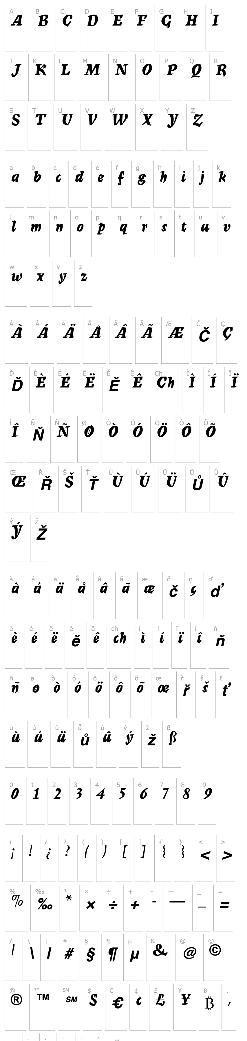 Přehled MercuriusMTScript-Bold