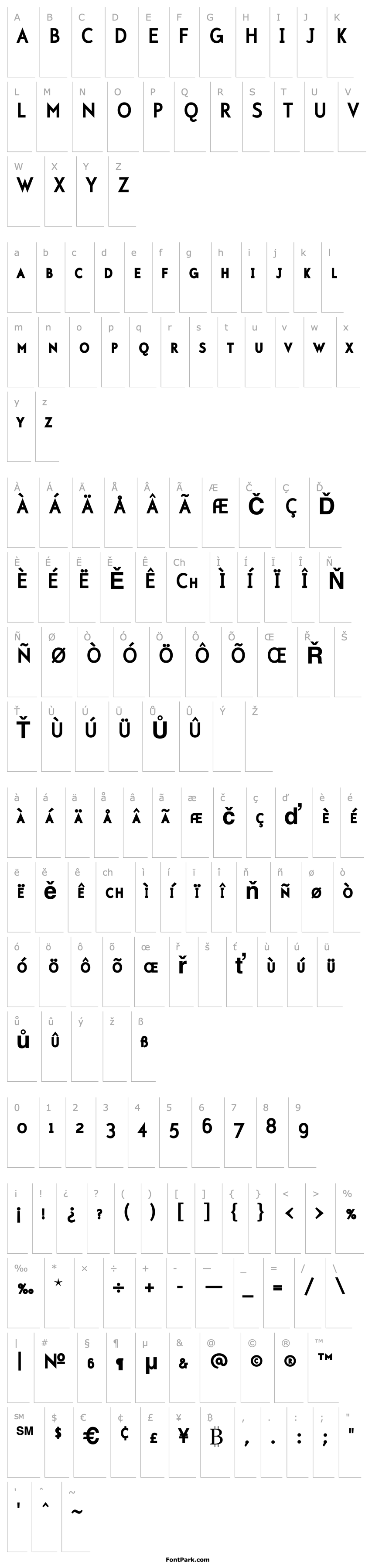 Přehled MercuryBoldSmallCaps