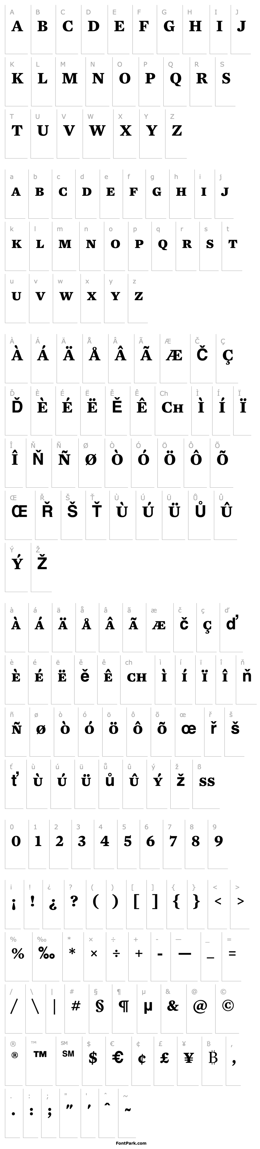 Přehled MercuryTextG3-BoldSC