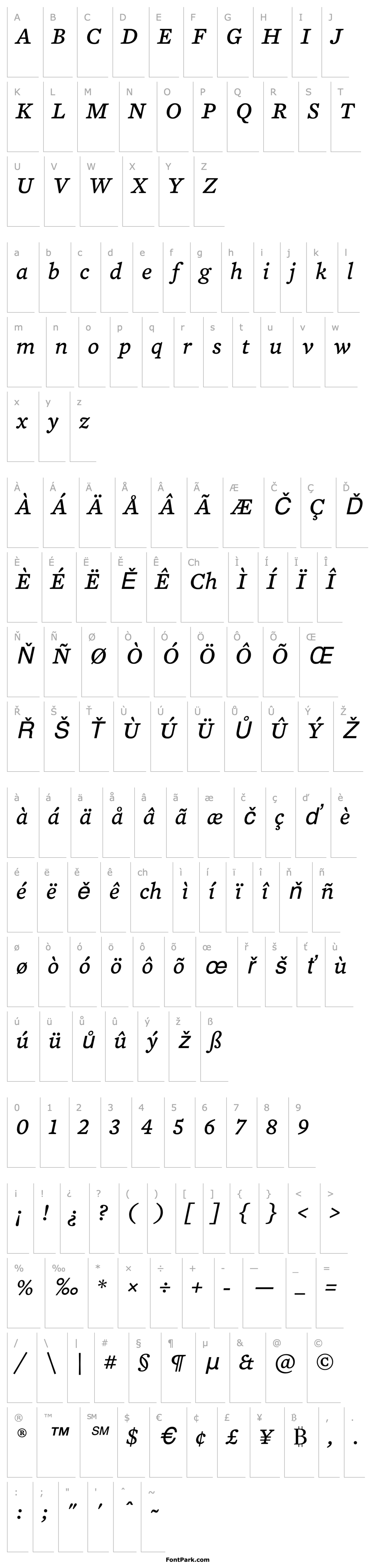 Overview MercuryTextG4-Italic