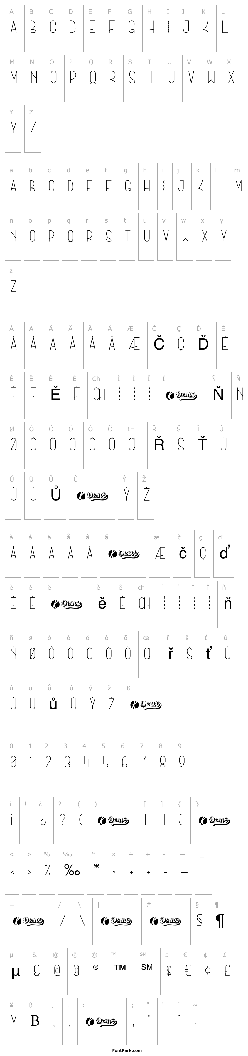 Overview MerryCoupleDemo-SanSerif