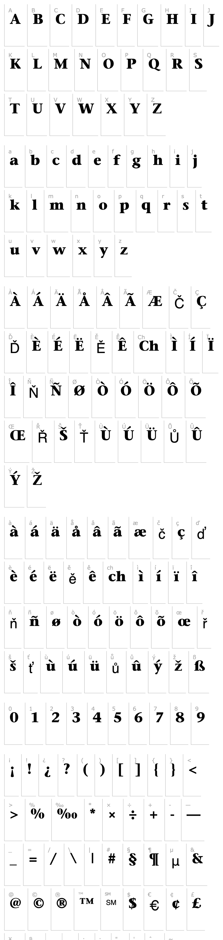 Overview Mesouran Serif Black SSi Bold