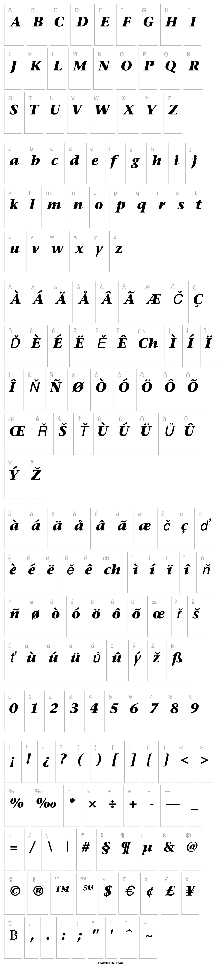 Overview MesouranSerifBlackSSK Italic