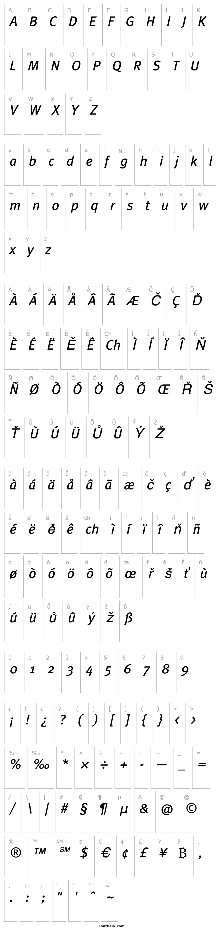 Přehled MetaBookTurk-Italic