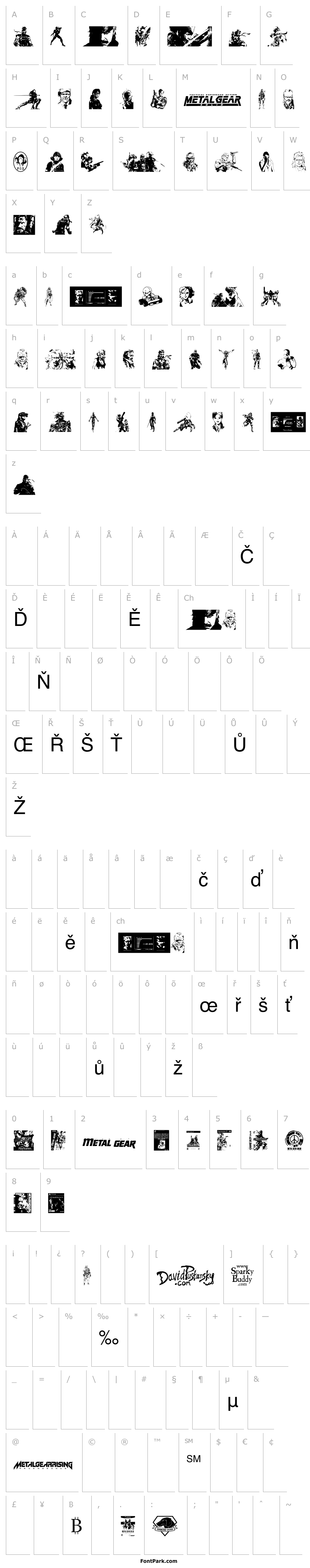 Overview Metal Gear Solid The Phantom Font