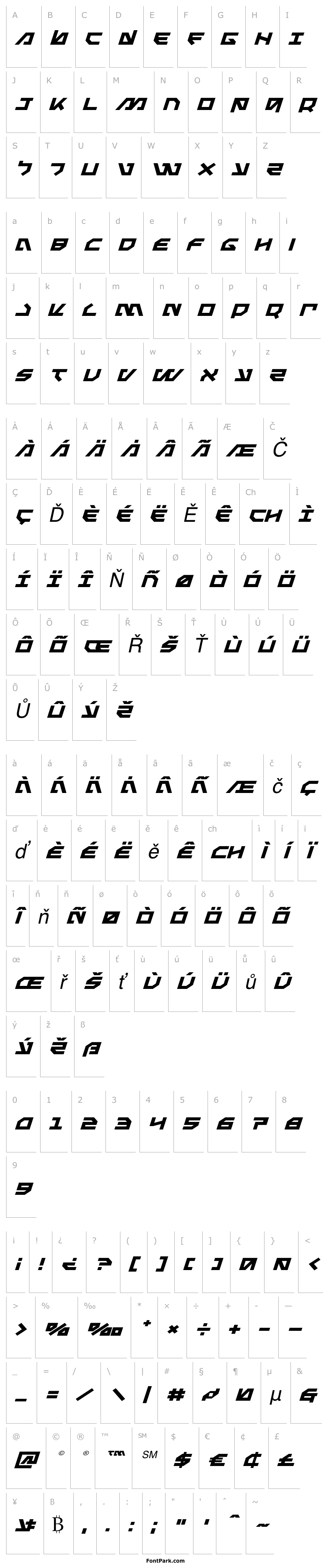 Přehled Metal Storm Expanded Italic