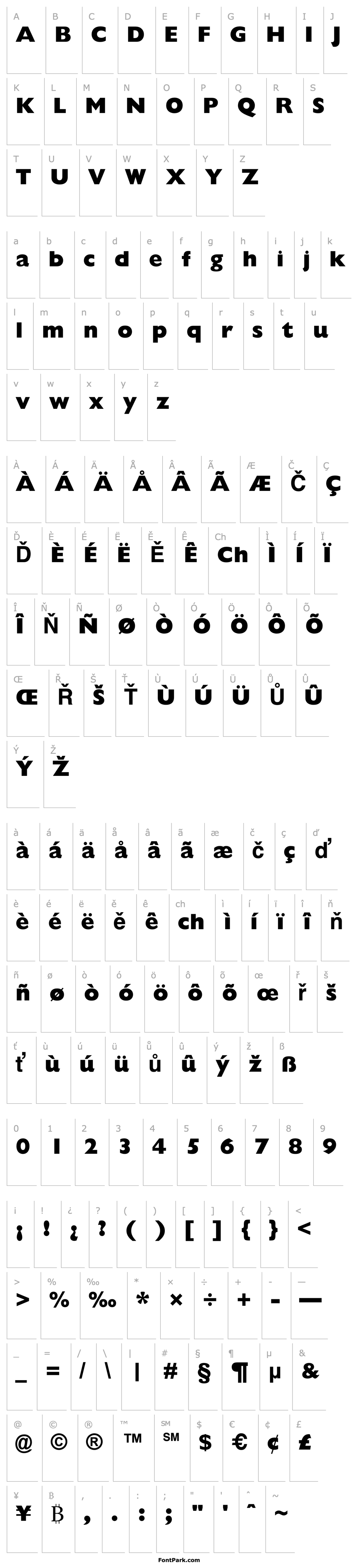 Přehled MGillSans-ExtraBold