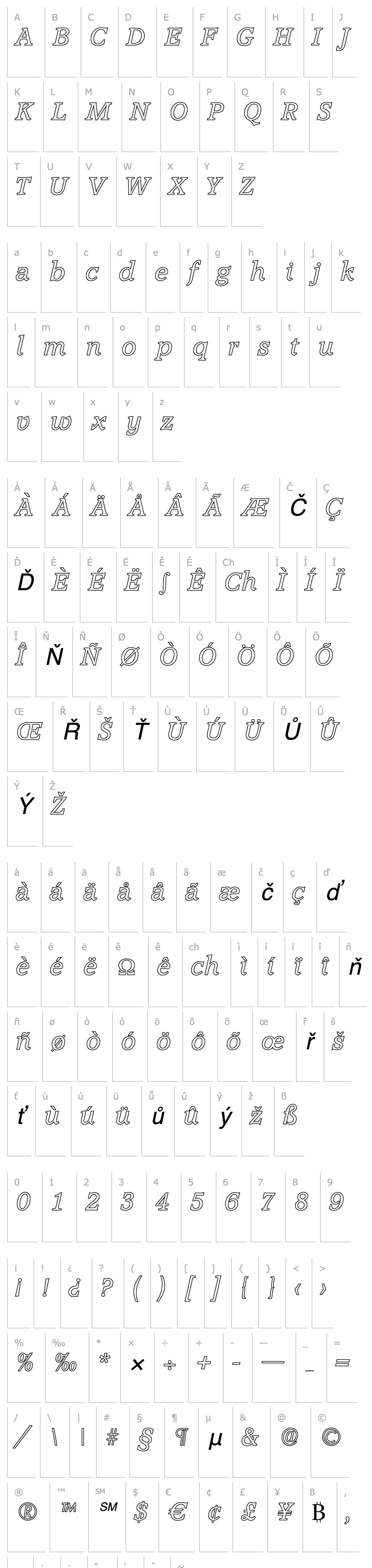 Přehled MichaelBeckerOutline Italic