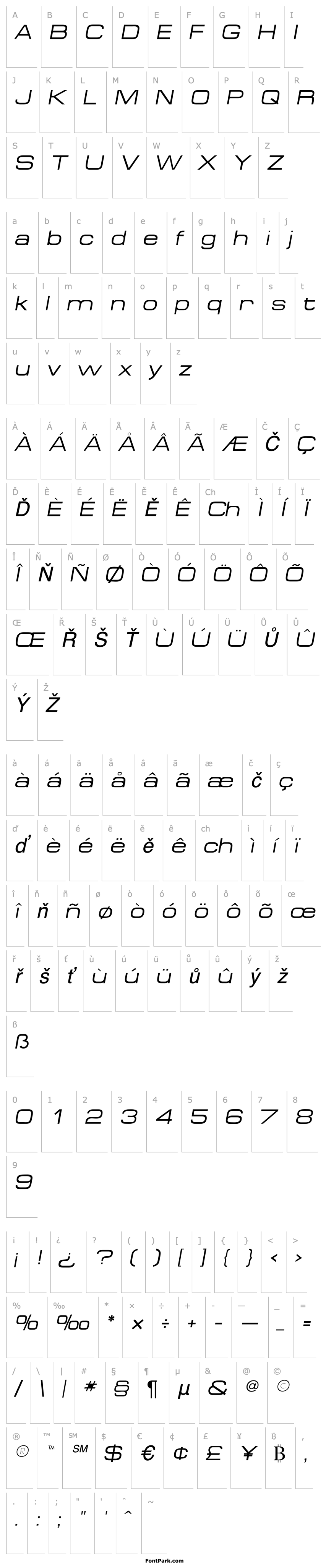 Přehled MichaelDB Italic