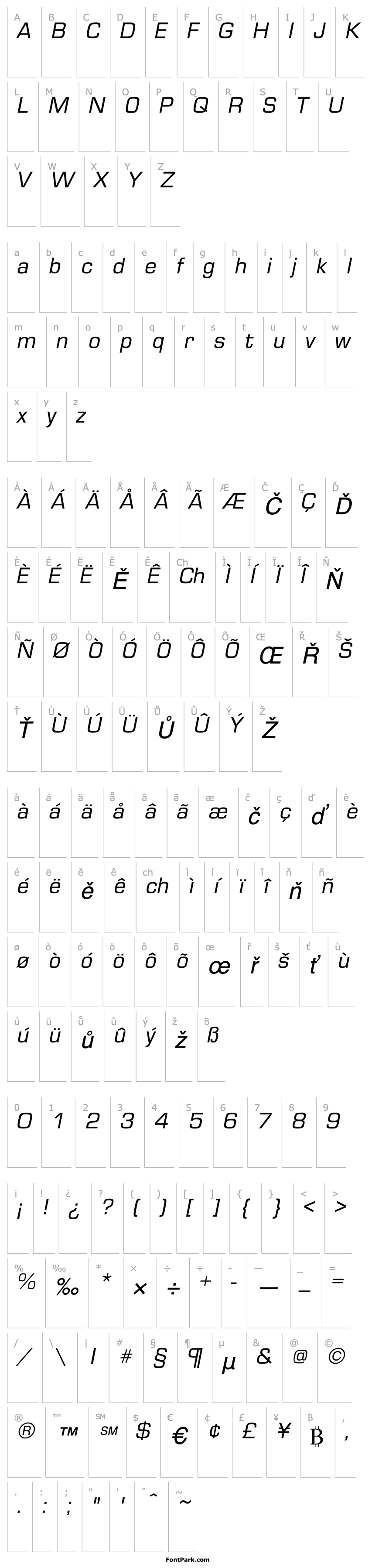 Overview Microstile Italic