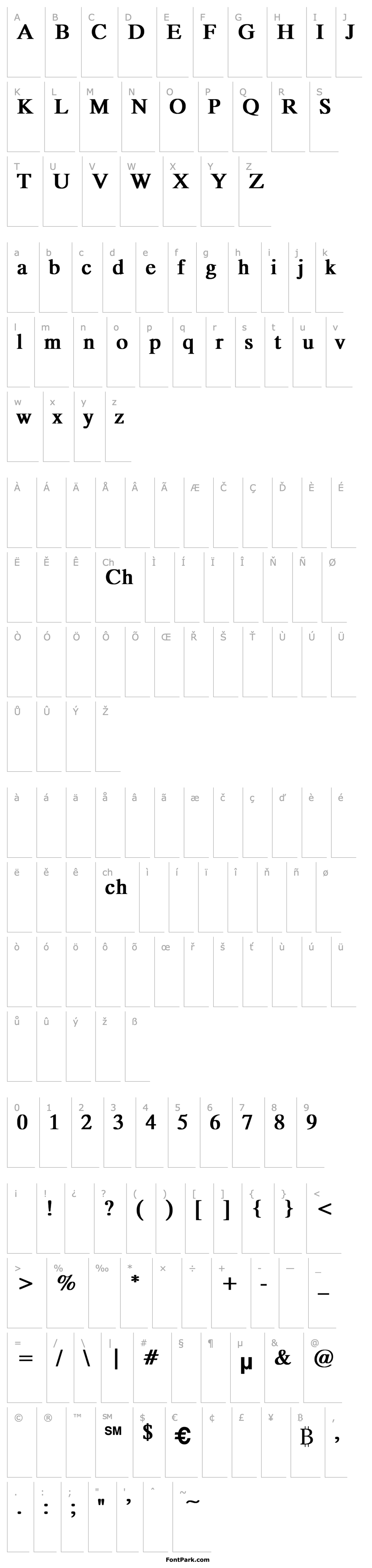 Přehled MicroTiempo-Normal Bold