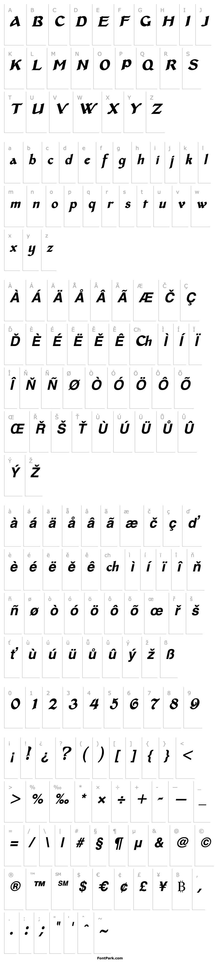 Overview MiddleAges HeavyItalic