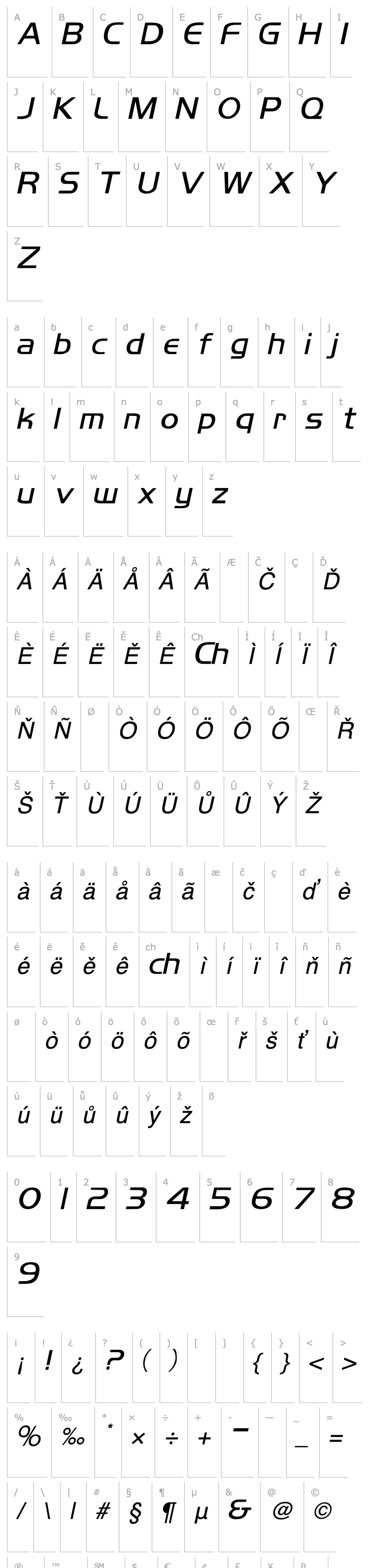 Overview Mikity Italic