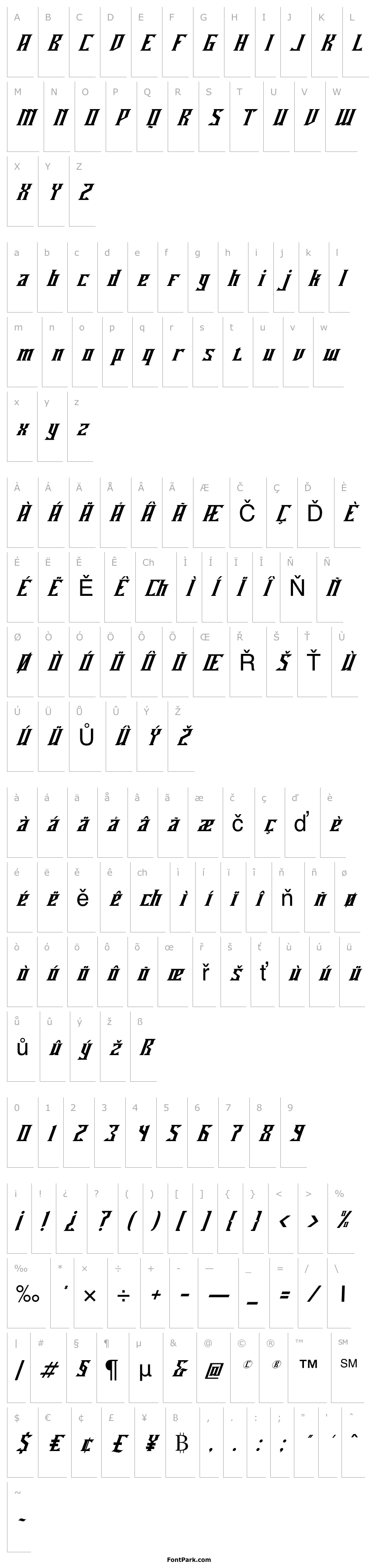 Overview Miles Hunt Clean Italic
