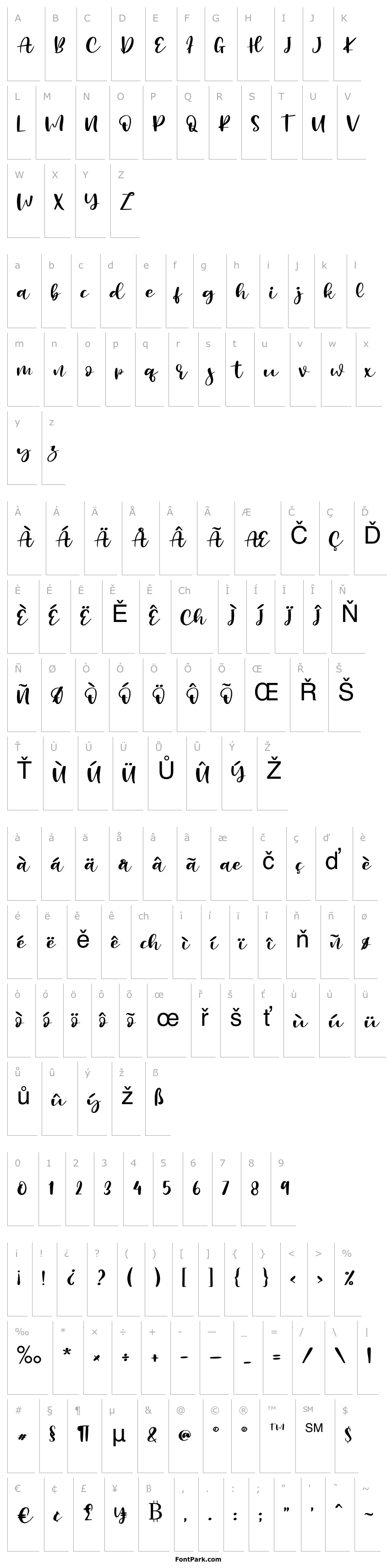 Overview Millenial Script - Personal Use