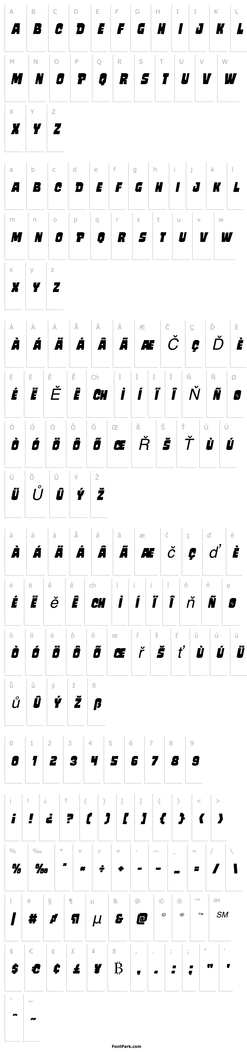 Overview Mindless Brute Expanded Italic