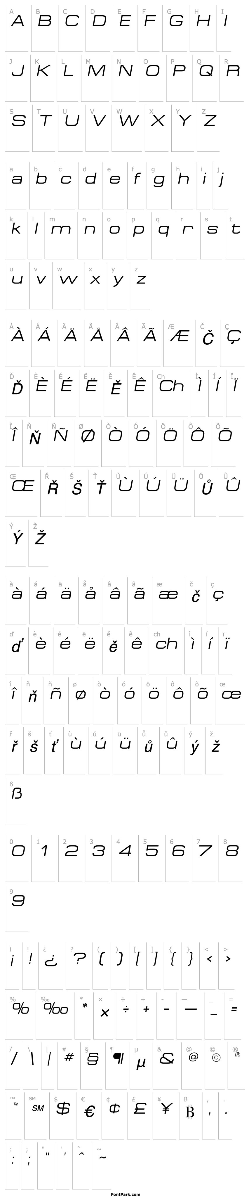 Přehled Minima Expanded SSi Expanded Italic