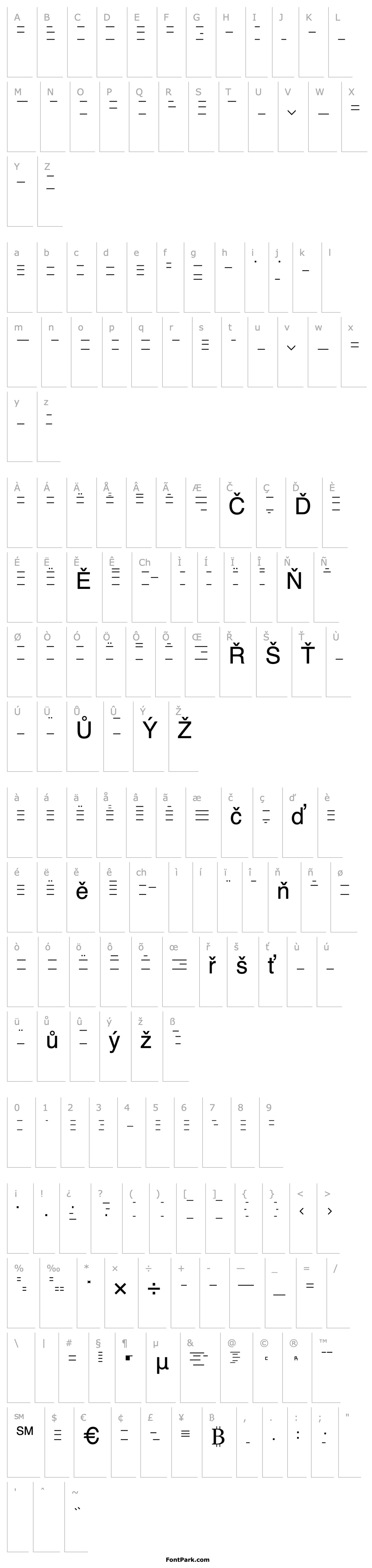 Přehled Minimum-BClairHorizontal