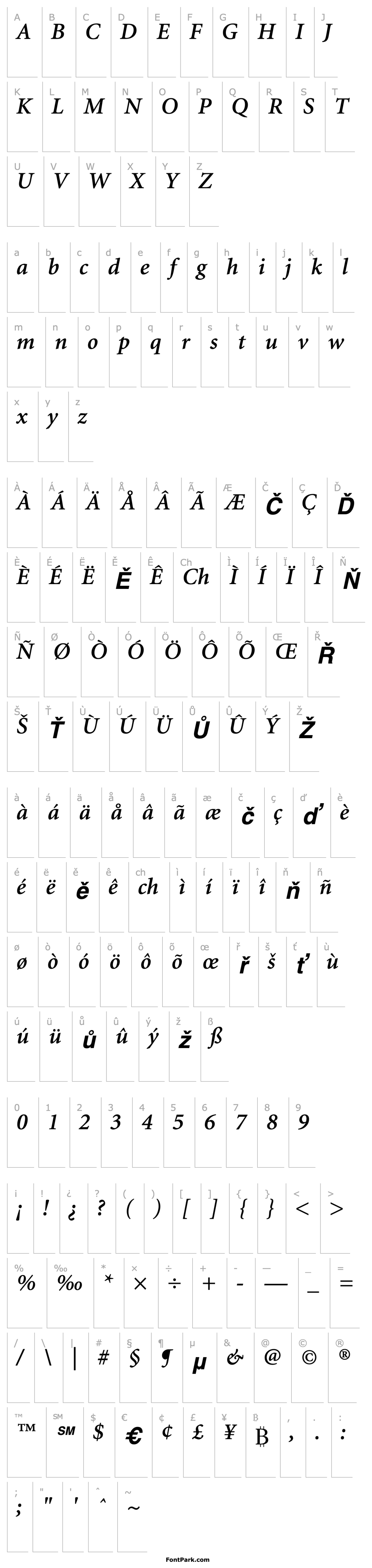 Overview Minion-SemiBold Italic