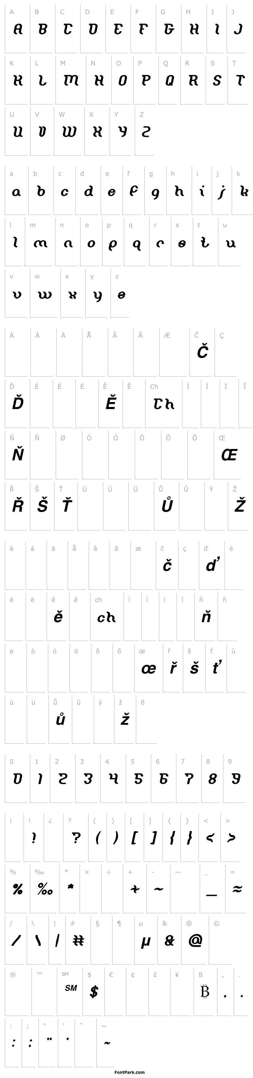 Overview Miracle Bold Italic