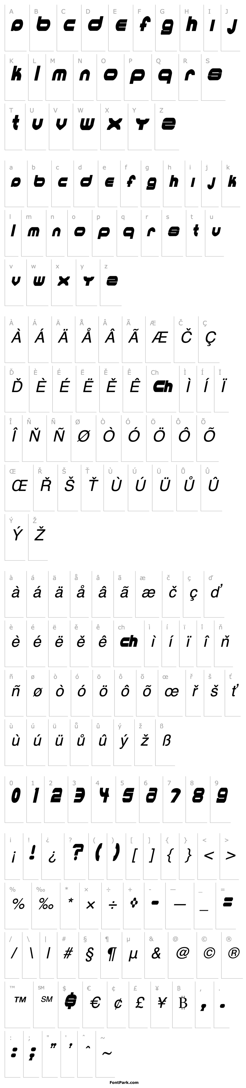 Přehled MKUltraCondensed Italic